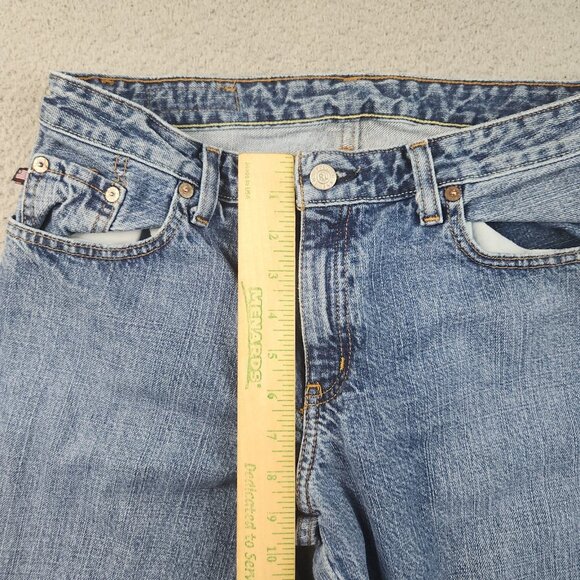 Polo Jeans Ralph Lauren Womens 6 Blue Baggy VTG Saturday Jeans Straight Leg 90's - Picture 6 of 11